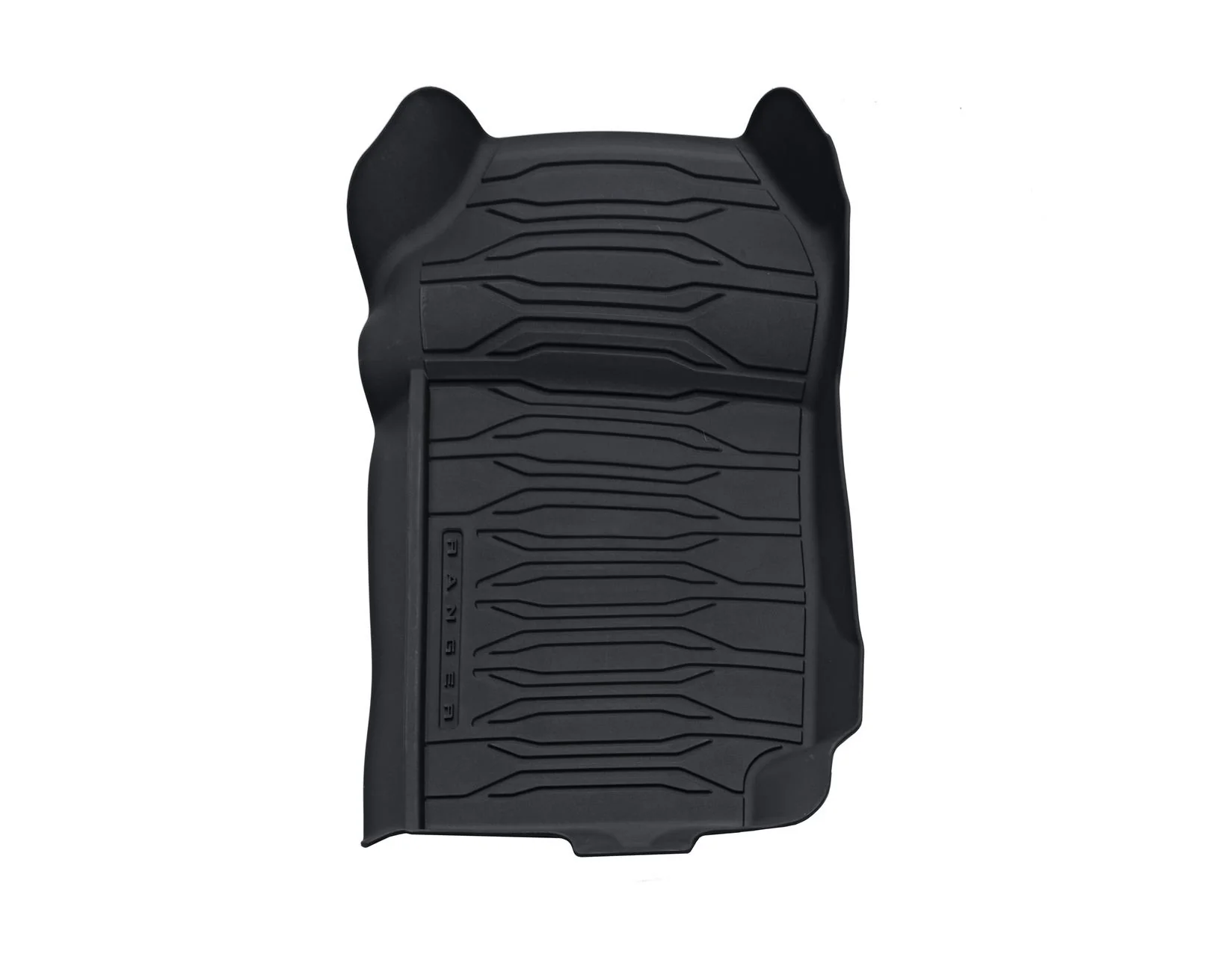 RANGER RUBBER FLOOR MATS TRAY STYLE DESIGN, FRONT, BLACK WITH RANGER LOGO, FOR SINGLE CAB VERSION ONLY, 2012 - ONWARDS - Image 5