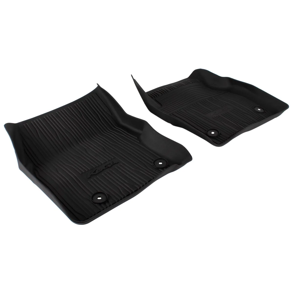 KUGA FRONT RUBBER FLOOR MATS, TRAY STYLE WITH RAISED EDGES , BLACK AND KUGA LOGO, BLACK 2016 - 2019 - Image 5