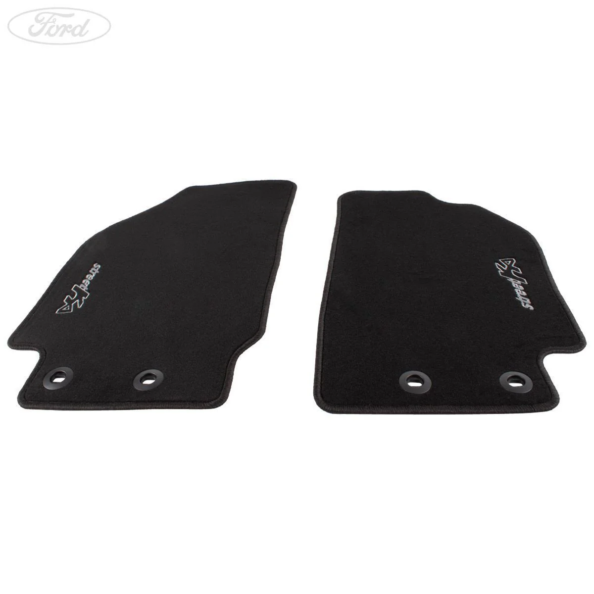 STREET KA FRONT CARPET FLOOR MATS CONTOURED BLACK WITH WHITE MODEL LOGO 2003-2005 1305424 - Image 6