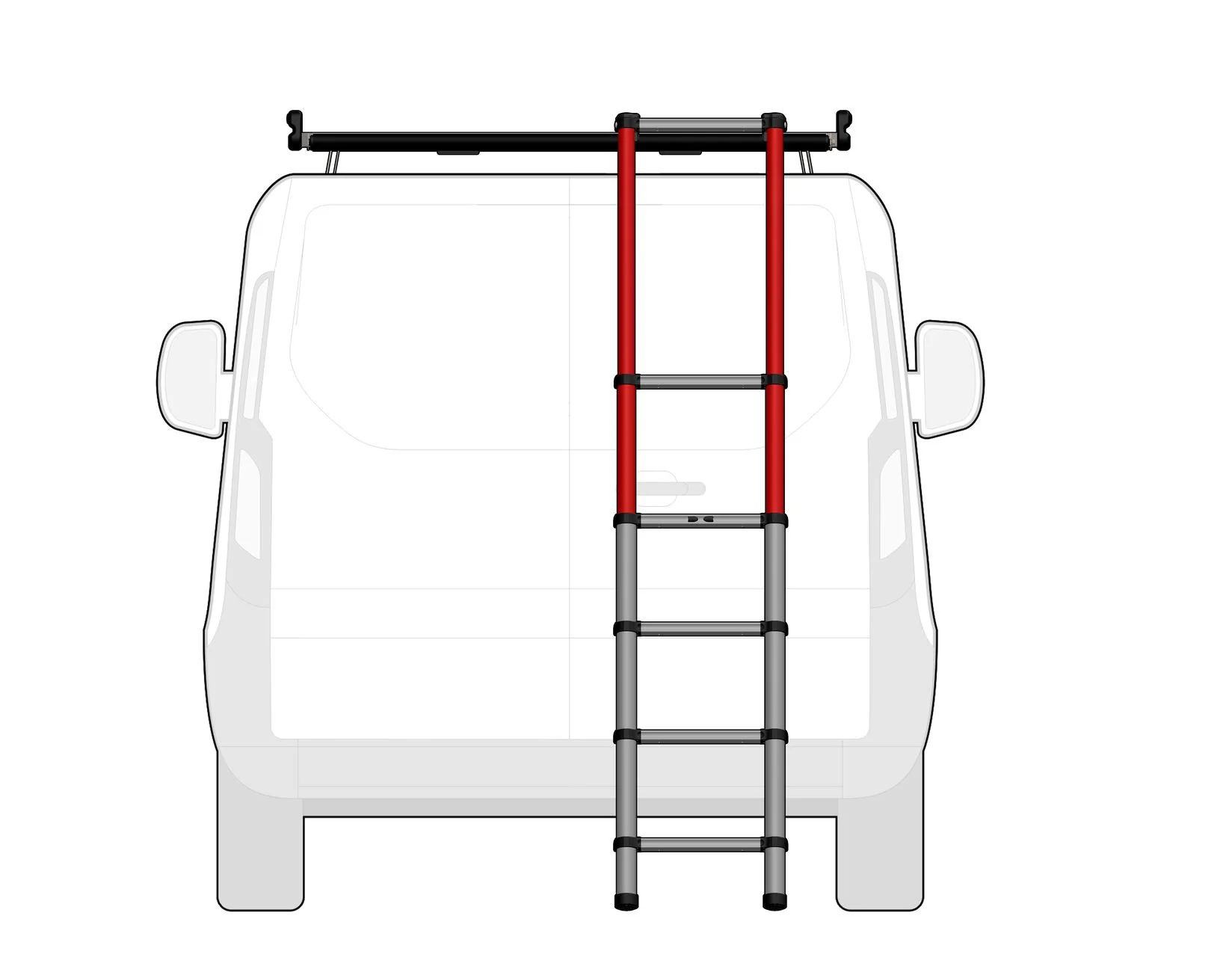 Q-TOP® (Q-TECH)* GET-UP TELESCOPIC LADDER WITH 4 STEPS - Image 2