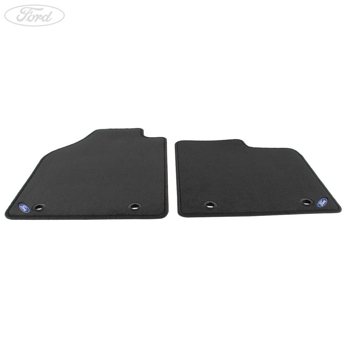 TRANSIT CONNECT FRONT VELOUR CARPET FLOOR MATS CONTOURED BLACK WITH OVAL LOGO 2002-2012 1225179 - Image 5