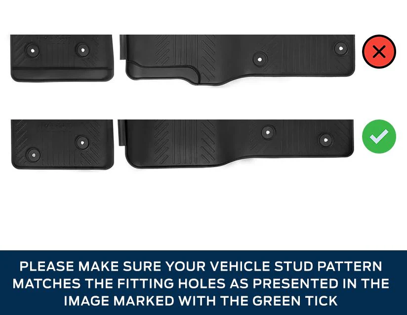 TRANSIT CUSTOM MK8 MK9 FRONT RUBBER FLOOR MATS MANUAL 2014- 2047028 - Image 2