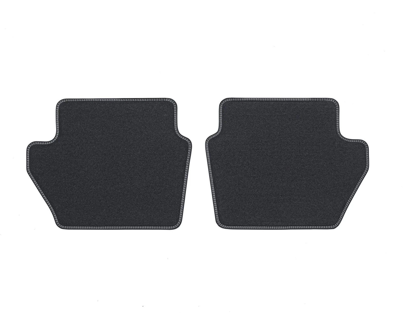 FIESTA PUMA REAR VELOUR CARPET FLOOR MATS CONTOURED BLACK WITH METAL GREY STITCHING 2017-ONWARDS - Image 2