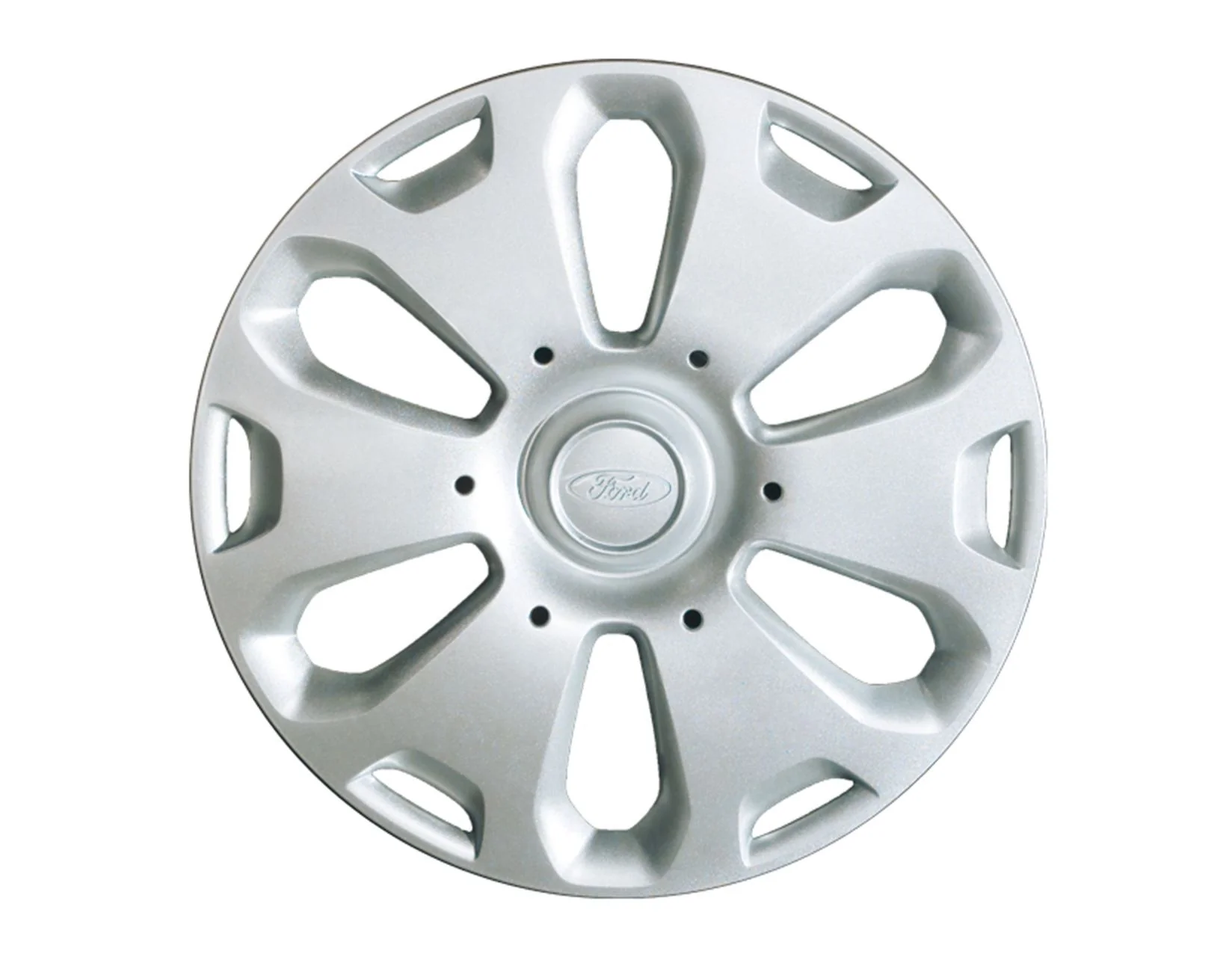 FIESTA & KA SET OF 4 WHEEL COVER TRIMS, SILVER, FITS 14" STEEL WHEELS - Image 2